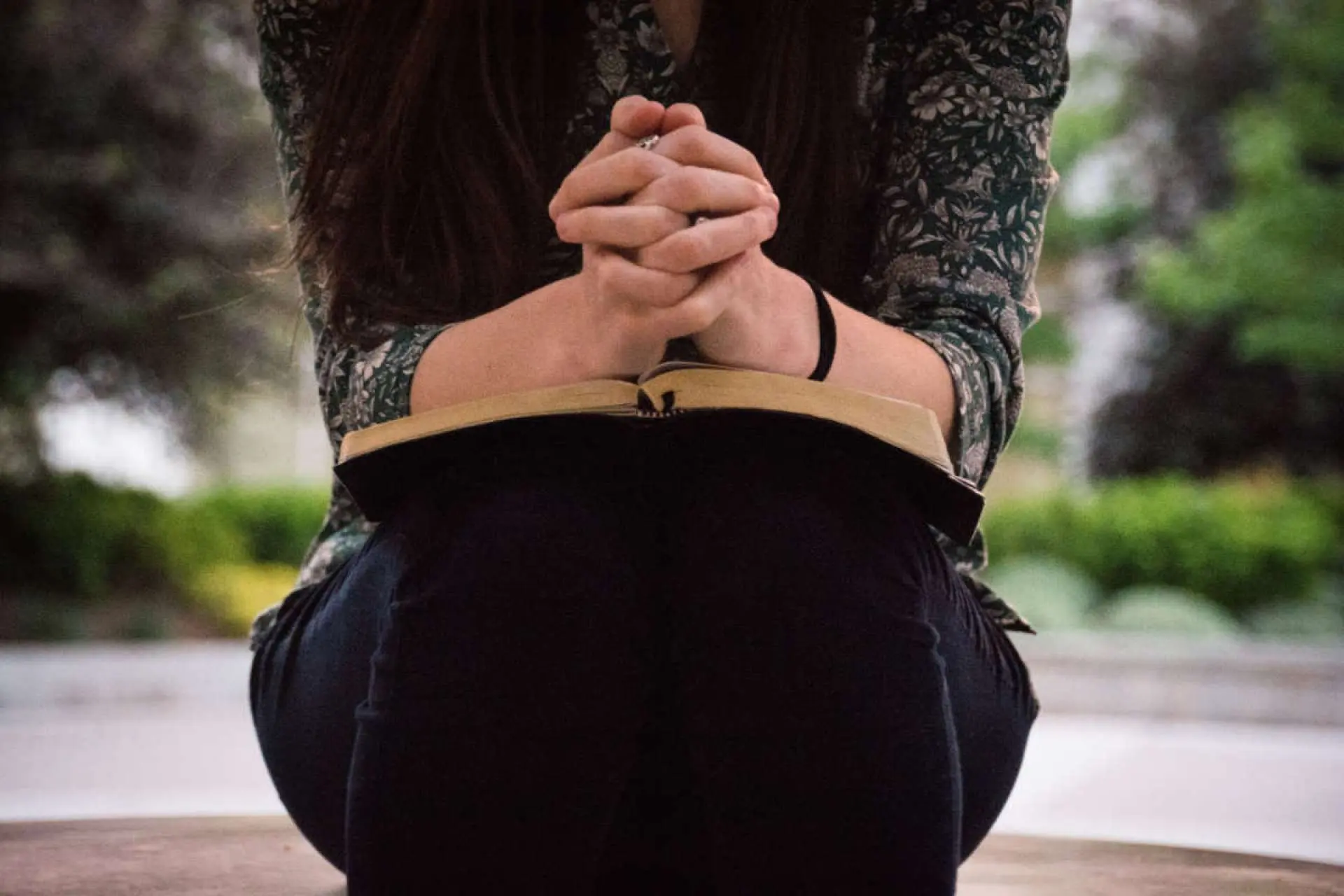 Fellowship members in prayer